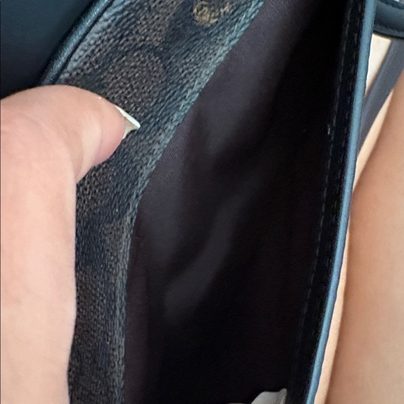 Coach Brown & Black Signature Crossbody with Gold Logo - Picture 6 of 10